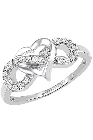 THE MARKETVILLA Pure 925 Sterling Silver Rings for Valentine's Day